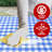 Vinyl Picnic Fited Tableclth Rectangle 48X24 Black-673318964-708027632