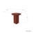 Modern Solid Wood Round End Table with Sculptural Pedestal Base, Walnut Finish-1484847008