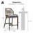 George Oliver Patio Aluminum Counter Height Bar Stools 24" H With Upgraded Fabric Cushion-487796447-472234405