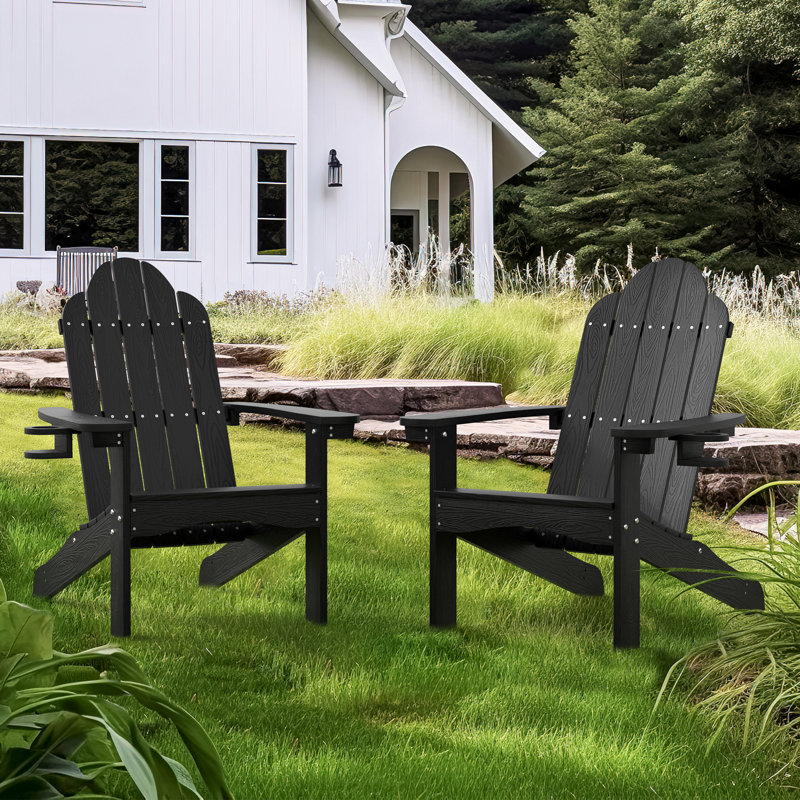 Chaise Adirondack HDPS, Noir