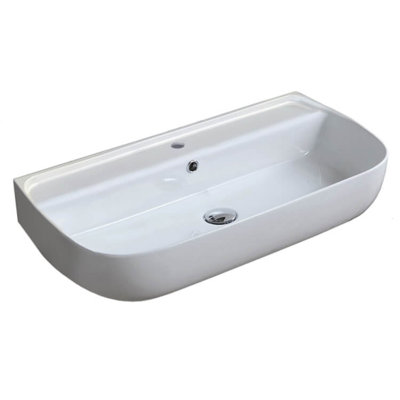 CeraStyle By Nameeks 16.6'' Ceramic Rectangular Bathroom Sink with Overflow