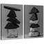 Zen Stone Balance Black and Gray Minimal Nature - Reproduction d'art sur toile encadrée 2 pièces-120420163-120797385