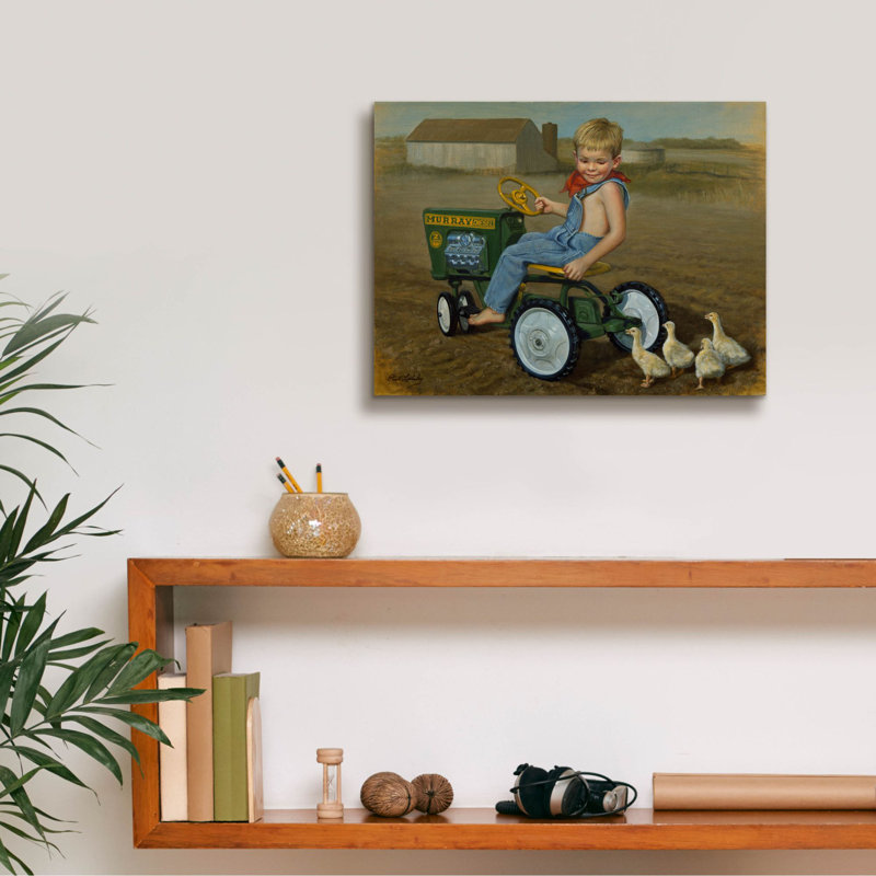 «Wynnter Murray», Tracteur sur toile par David Lindsley, H 12 po x l 16 po x P 0,75 po