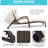 Lounger Set 2 Pieces Adjustable 5 Positions Outdoor PE Rattan Wicker Patio Pool Lounge Chair-718332736