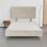 Structure de lit / sommier tapissier en bois de 15 po de qualité supérieure avec tête de lit, pieds en acrylique durables et élégants, options de couleurs multiples