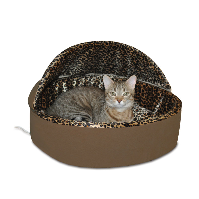 Lit rond pour chat, Petit (H 16 po x l 16 po), Moka