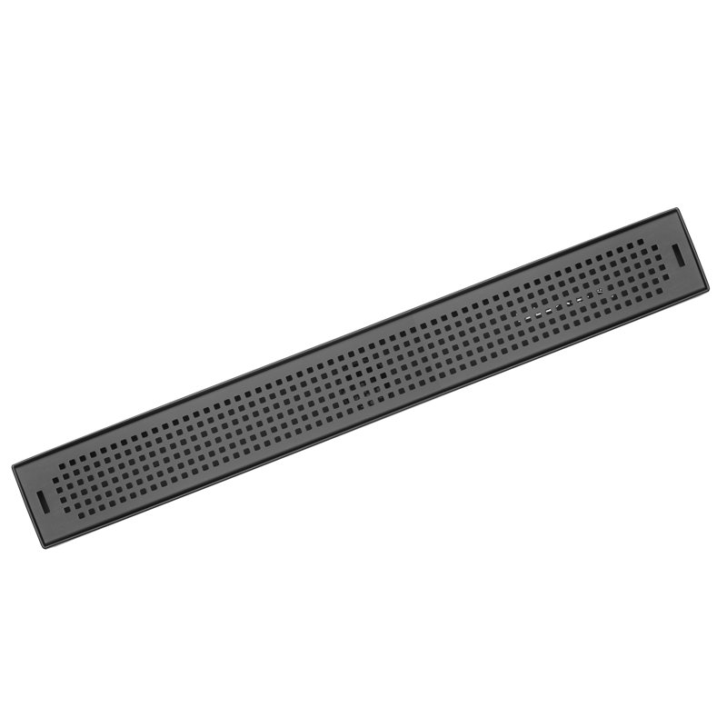 Drain de douche à grille linéaire, Noir mat