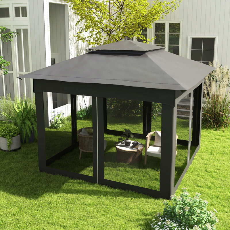 Abri escamotable d'extérieur 11 pi x 11 pi Outsunny