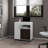 Loris Extendable Desk with Two Drawers, Open Shelves, and Sliding Mechanism