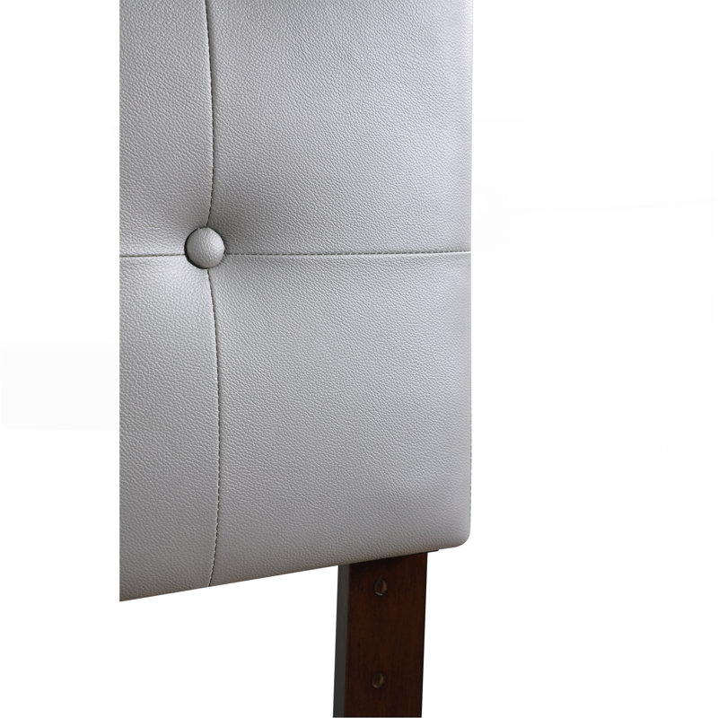 Stylish Upholstered Headboard For Bedrooms, Light Gray, Twin