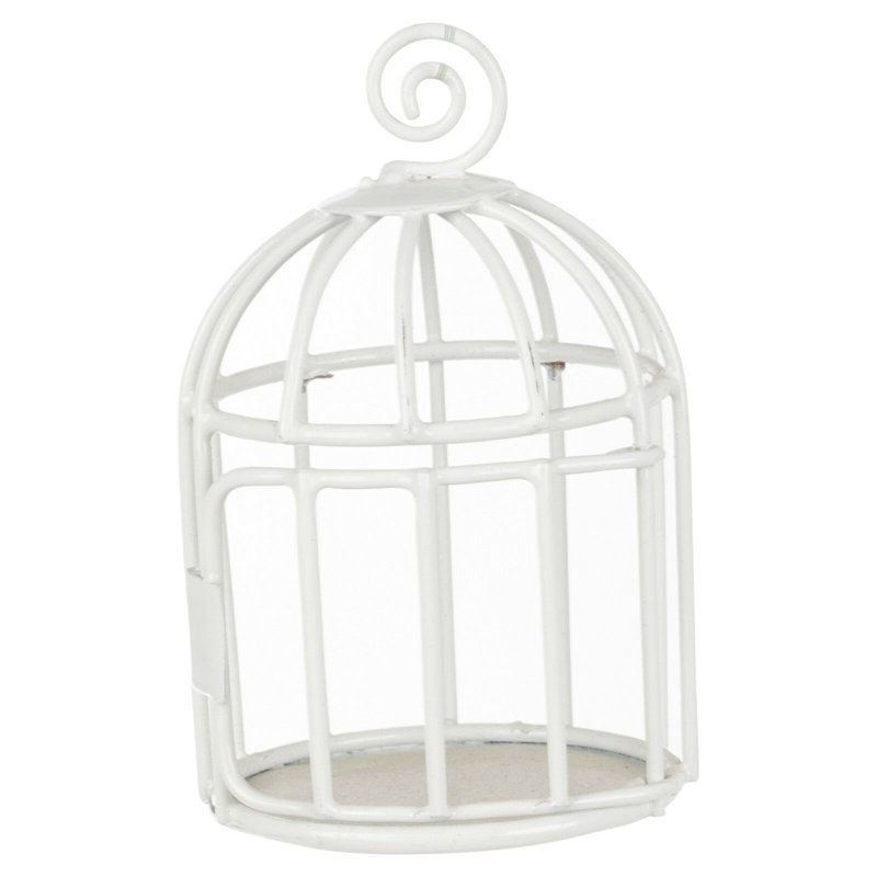 Limeuil Decorative Bird House Or Cage, White