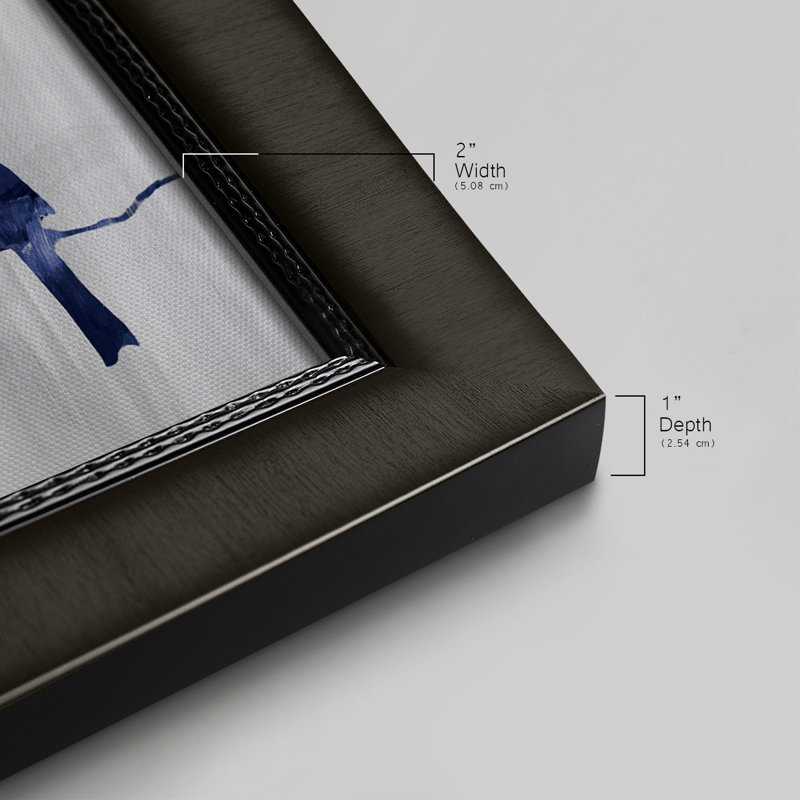 Toile encadrée de qualité supérieure Indigo Hangout - prête à être accrochée, H 21 po x l 37 po x P 1 po, Noir