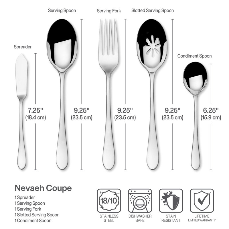 Fitz And Floyd Neveah Coupe 45-Pc Flatware Set, Service For 8