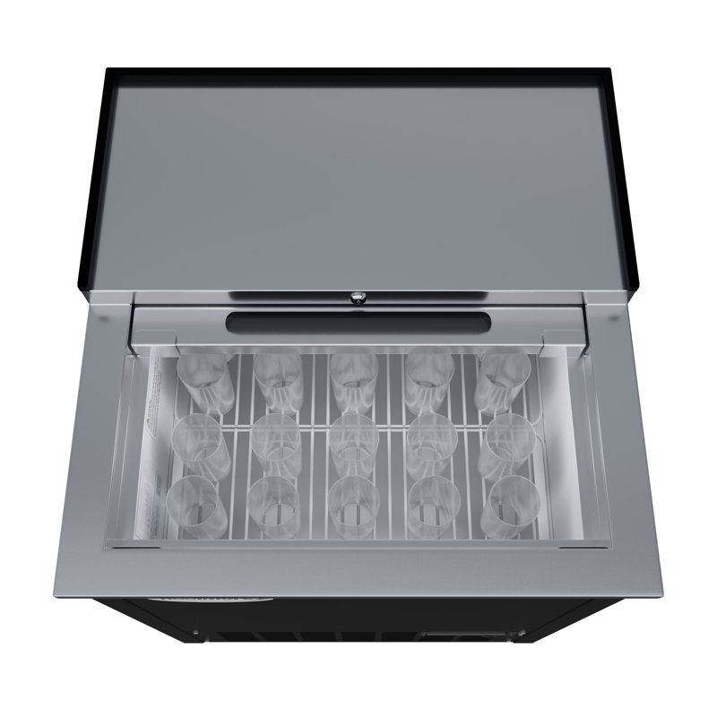 KoolMore 26.4'' W Freestanding 4.9 Cubic Feet Beverage Cooler, Black