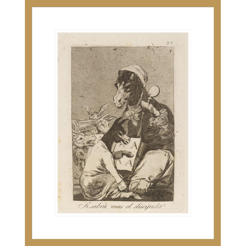 Si sabrá mas el discipulo? (Might not the pupil know more?) by Francisco de Goya - Giclee Framed Print, 21.75" H x 17.31" W