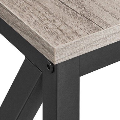 Metal Frame End Table with Shelves, 3 Tier Sofa Side Table 