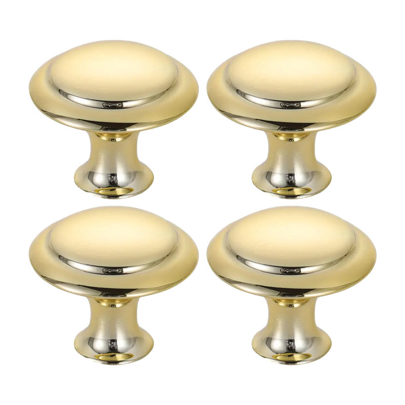 Boutons d'armoire ronds - poignées de tiroir dorées / noires de 1,06 po, finition moderne mate, quincaillerie de cuisine, de salle de bain, de garde-robe et de mobilier