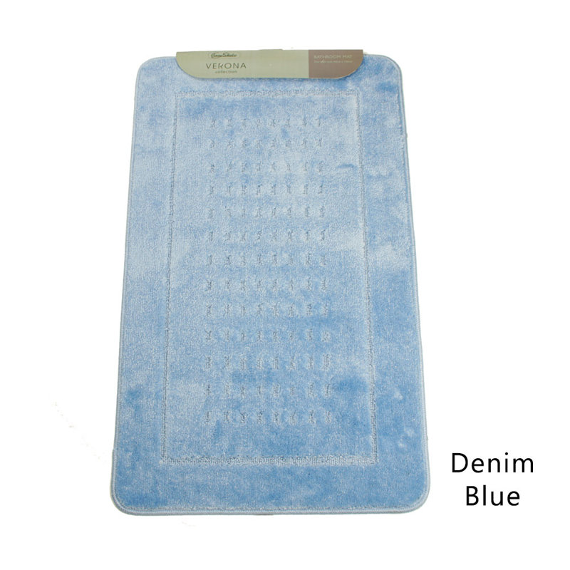 Abidah Non-Slip Bath Rug, Blue