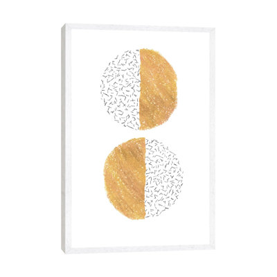 Mustard Half Circles by Whales Way - Painting on Canvas