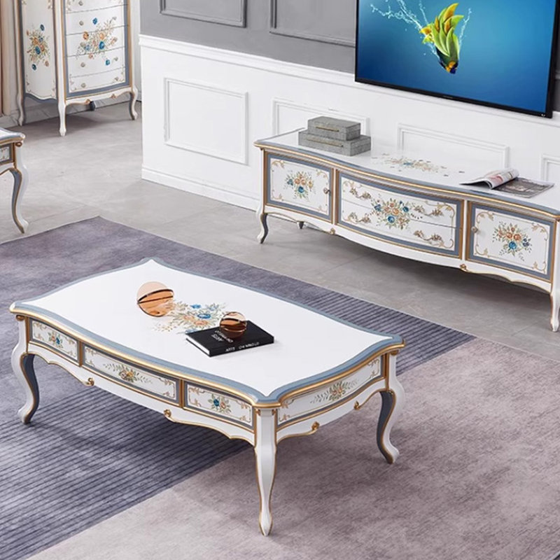 European-style Gold-Painted Coffee Table