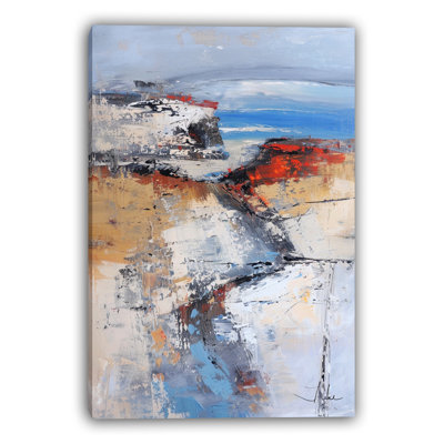 «Azure Motion», art abstrait sur toile tendue