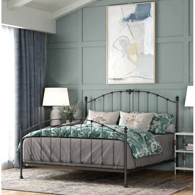 171 Country French Bed | Complete Standard, King, Gunmetal
