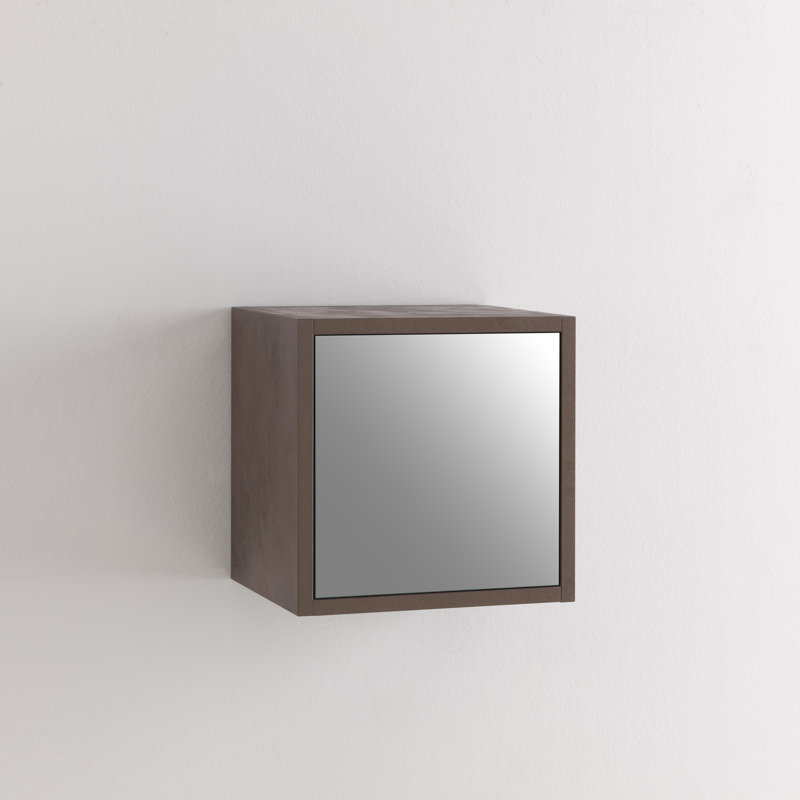 Bernice Square Cube Shelf with Adjustable Shelves, Brown