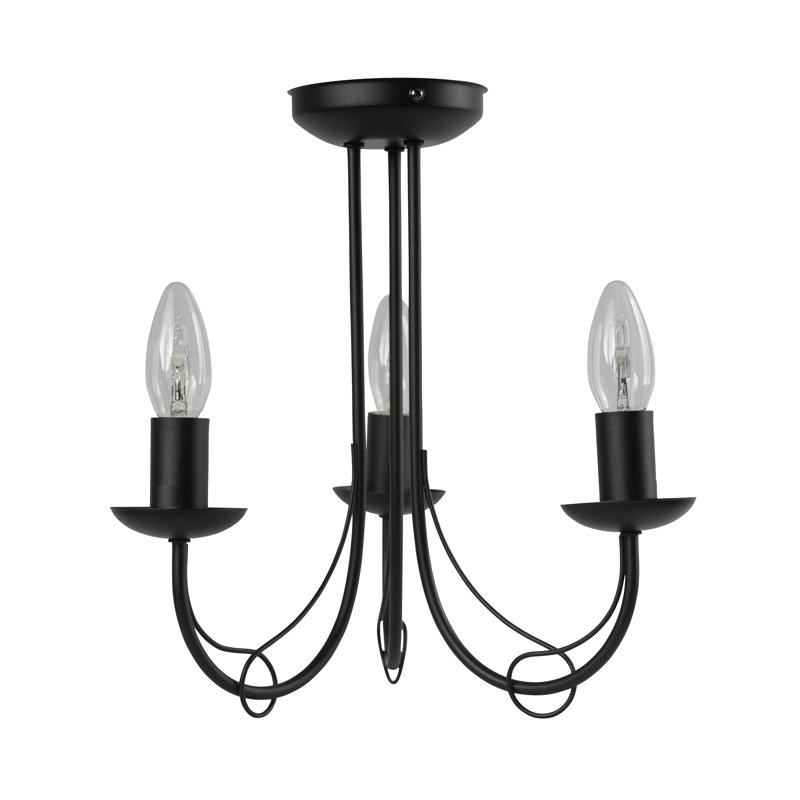 Kenda Semi Flush Mount, Matte Black