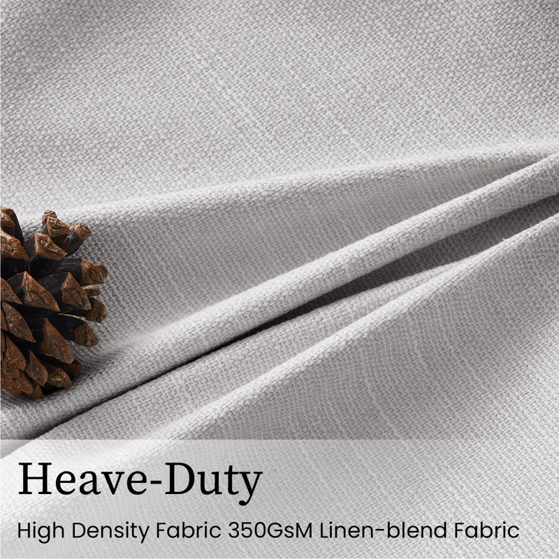Pinch Pleated Curtains,Full Blackout Drapes Back Tab Pinch Pleat Curtain with Hooks+Rings, GreyBeige, 40" W x 108" L