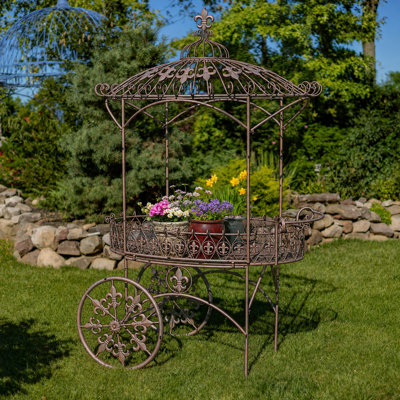 Zaer Ltd. "La Rochelle" Collection Metal Weather Resistant Plant Stand