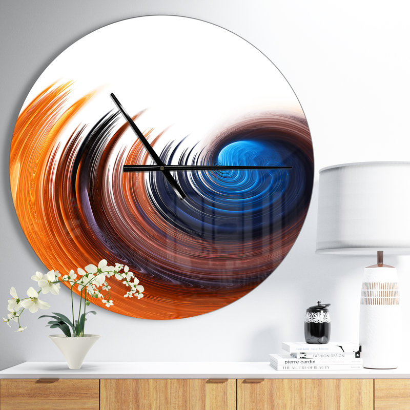 Elegant Spiral Design - Horloge murale moderne, Moyen