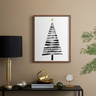Reproduction d'art encadrée de Noël, LXBII - bois massif