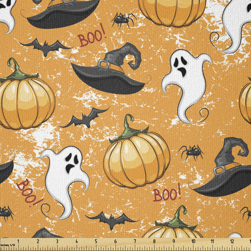 Curtrina Ghost Pumpkin and Wizard Hat Multi-Purpose Fabric