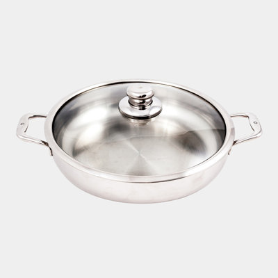 Swiss Diamond Premium Clad 5.3 qt Chef Pan w/Lid - Induction
