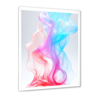 Liquid Purity Ink Wave Abstract in Red & Blue I - Print