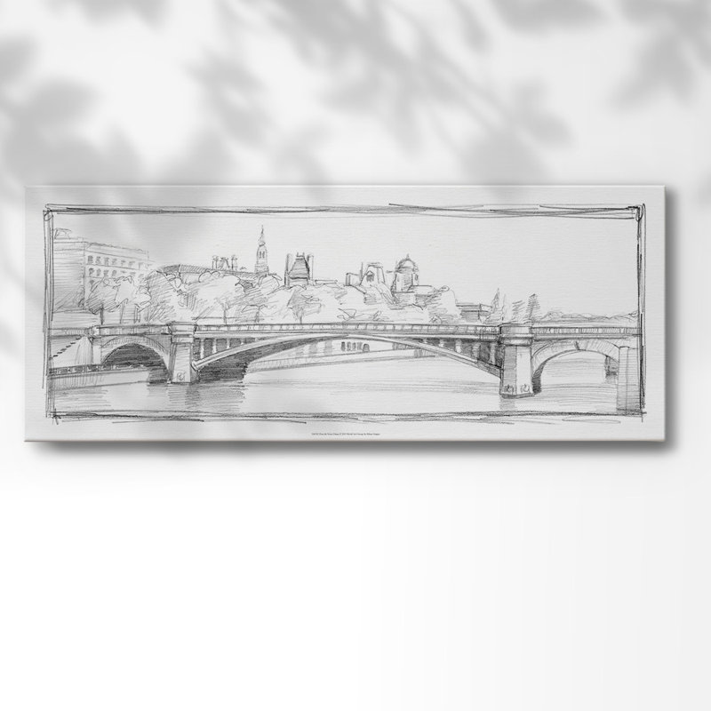 " Pont De Notre Dame ", 24" H x 60" W x 1.5" D