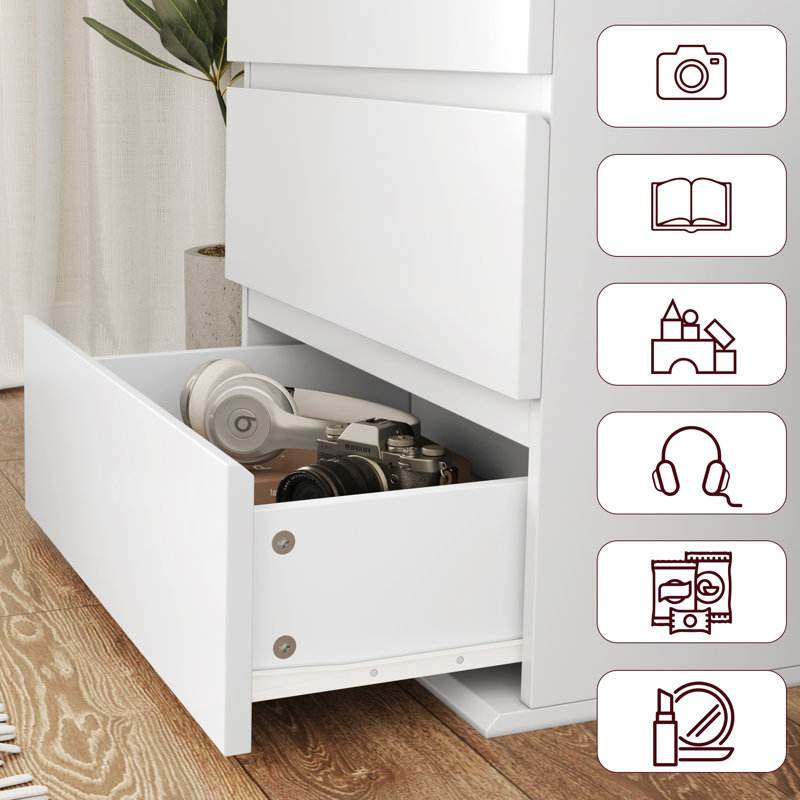 7 - Drawer Dresser, White