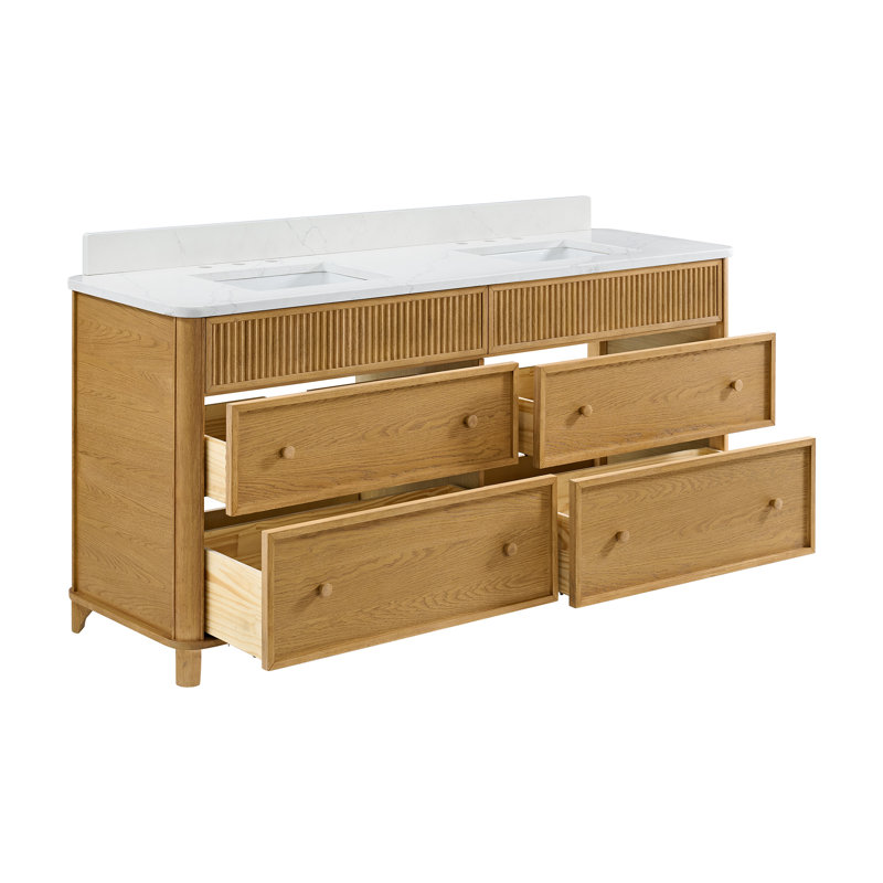 Kathryne 36" Bathroom Vanity In Natural Enhanced Oak, Enhanced Natural Oak, 72"