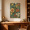 Motif floral de plantes et de fleurs aux couleurs vives et aux feuilles