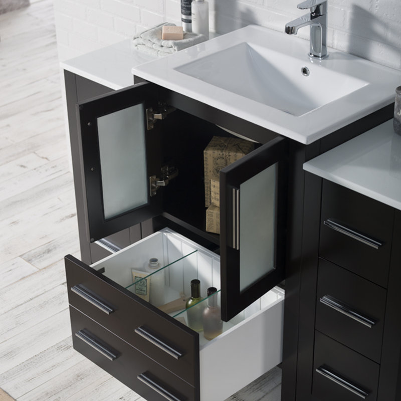 Meuble-lavabo simple 48 po avec lavabo, Espresso