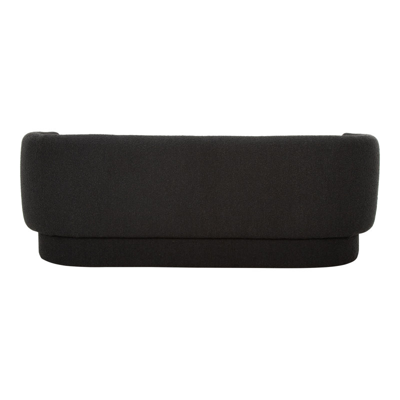 83'' Square Arm Sofa, Maya Black Boucle