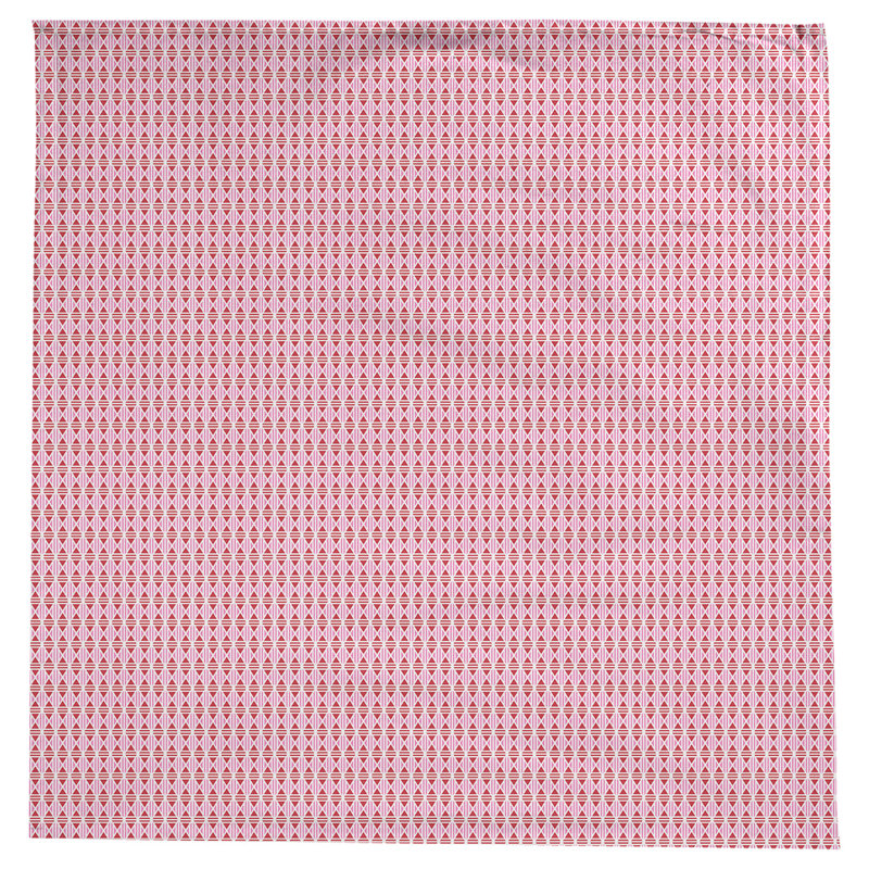Festive Hol Tablecloth, 58" L x 58" W, Pink/Maroon