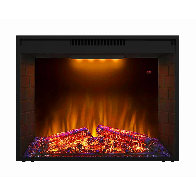Foyer électrique encastré avec éclairage supérieur à DEL, 5 000 BTU, télécommande / panneau de contrôle à écran, 30 po / 33 po / 36 po