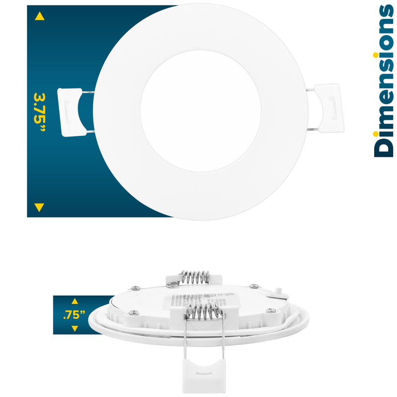Ensemble de luminaires encastrés ultra minces sélectionnables CCT