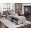Banc de rangement Mid-Century moderne avec plateau relevable brun clair | Brun clair | Mid-Century moderne