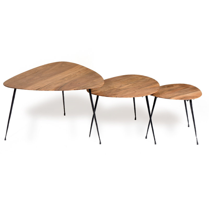 Ensemble de tables basses 3 pièces Ricka
