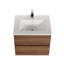 Meuble-lavabo mural 24 po avec lavabo - Armoire murale en bois avec plateau en céramique, tiroirs à fermeture en douceur et meuble-lavabo simple moderne-1497510549-1497510546