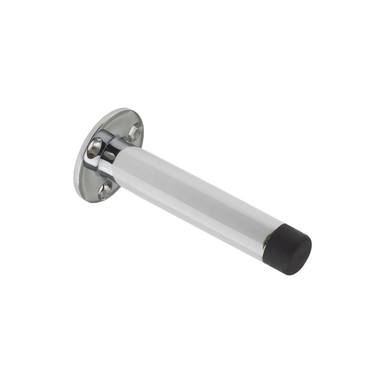 Brass Skirting Fixed Door Stop, Polished Chrome