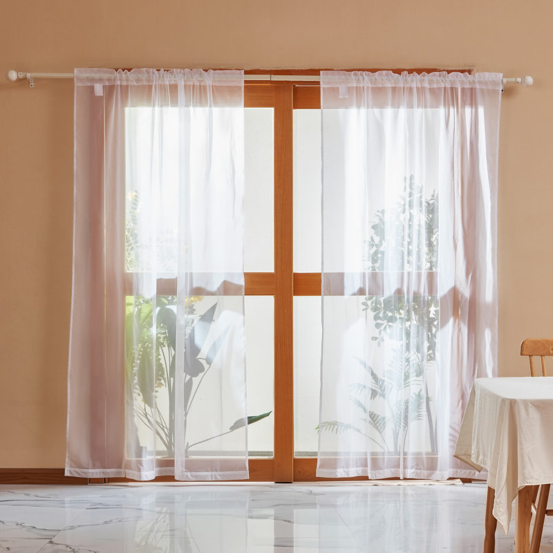 Paire de rideaux transparents 2 panneaux, L 42 po x L 84 po