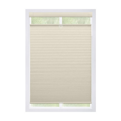 Store alvéolaire occultant de haut en bas No Drill, beige, l 35 po x H 64 po